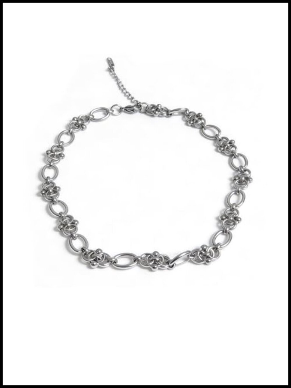 Stainless Steel O-Ring Chain Choker Necklace Gothic Punk Unisex